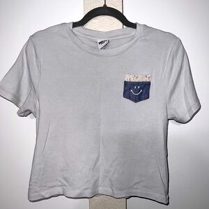 Cotton On Crop Tee Smiley Originals